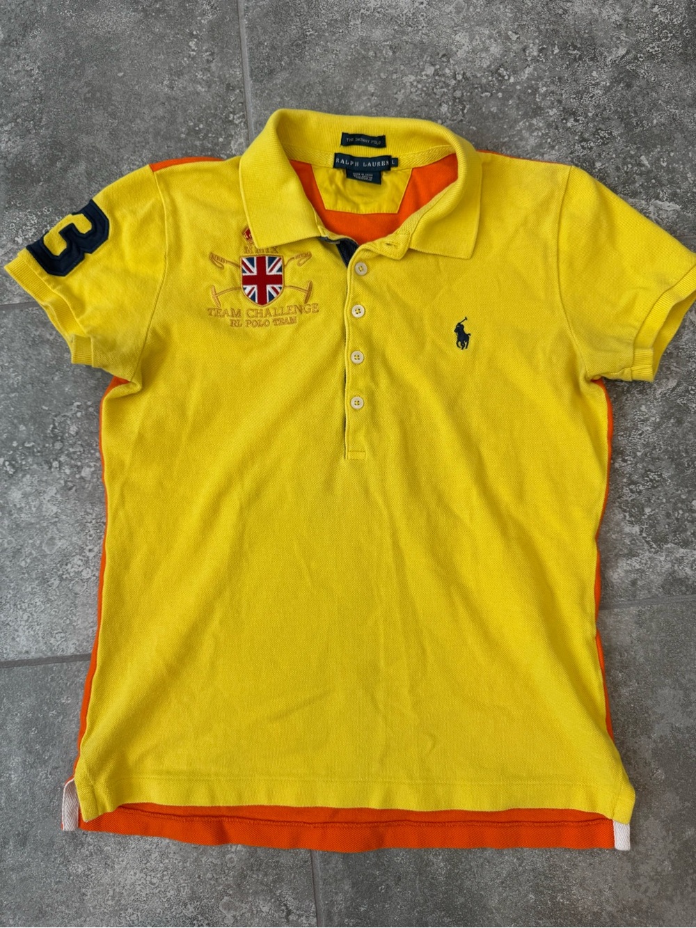 Polo Ralph Lauren polo shirt yellow orange women’s size L